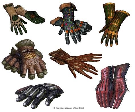 Shadowy witchcraft gloves